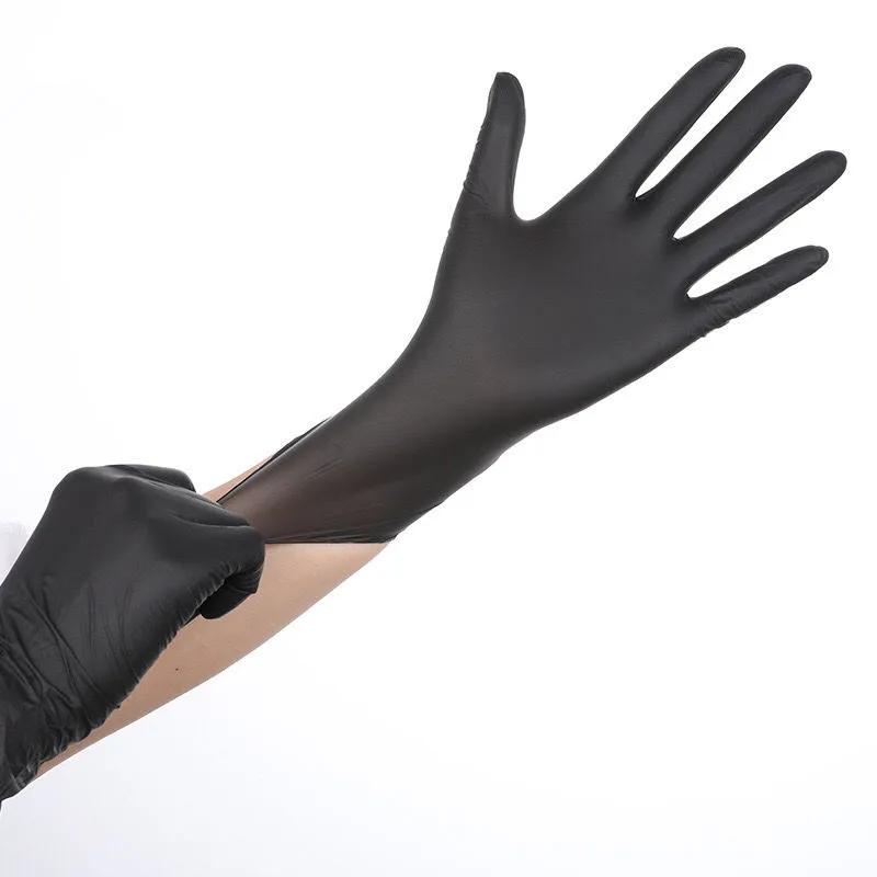 Racing Cleaning Gloves Food Industry Oil Resistant Pure Rubber Latex Labor Protection Blend Mixed Nitrile Household Gloves black