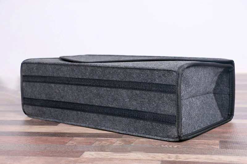 Car Boot Organizer Box Car Cargo Container Storage Bags Soft Car Accessories Felt Organizer Bag Box For Sale