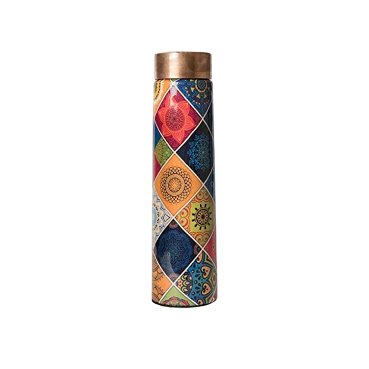 
Water Bottle Copper Bottle Cheap Price Whatsapp (+91-7053586953) Flower Printed Copper Handmade Genuine Copper of 100% Pure TOUR 