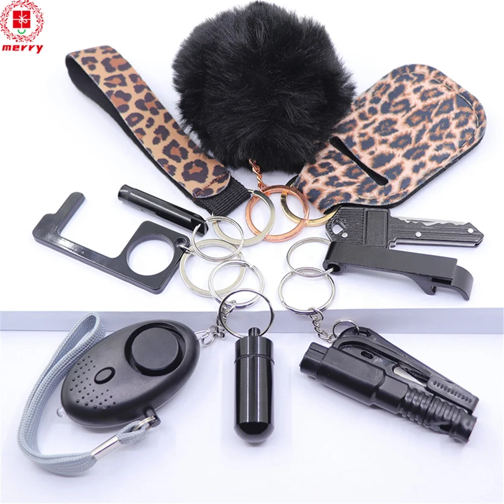 
Verified self defense keychain manufacturer wholesale color customizable bling self defense keychain set 