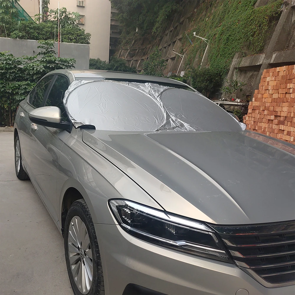 Автомобильный солнцезащитный козырек занавеска на лобовое стекло с пользовательским логотипом универсальный Складной автомобильный