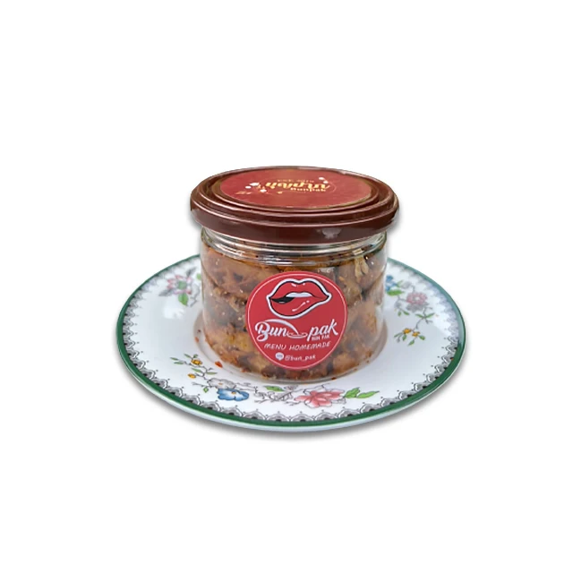 Spicy Tom Yum Flavor Crispy Chili with Pork Crackling 120 G Wholesale from Thailand High Quality Product