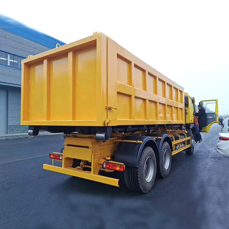 Howo тяжелый 6x4 крюк мусоровоз 25 тонн гидравлический откатный контейнер