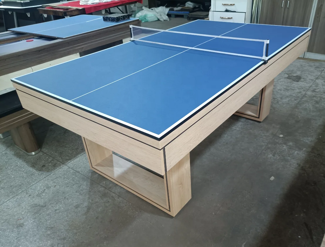 modern design 3 in 1 multi-function game MDF bed billiard dining pool table with table tennis top