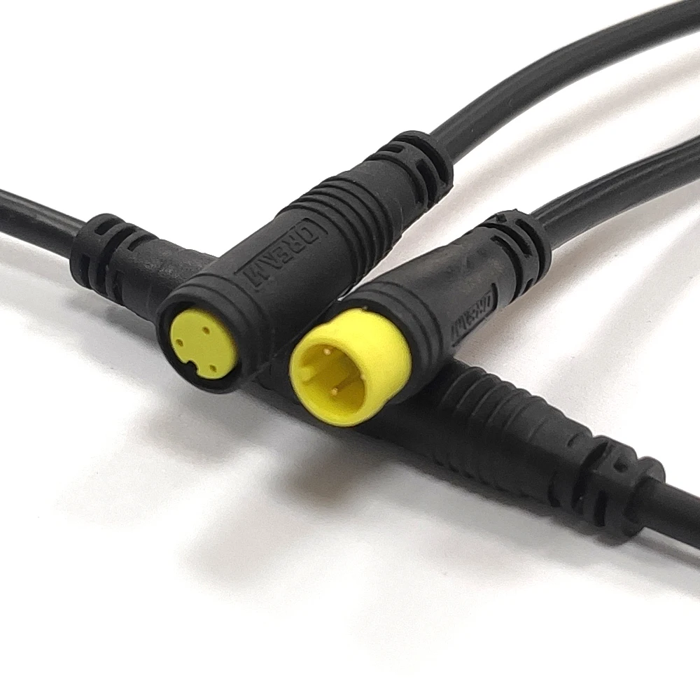 
Wholesale IP65 M8 3Pin Yellow Electric Bike Signal Connector Power Cable Connector 