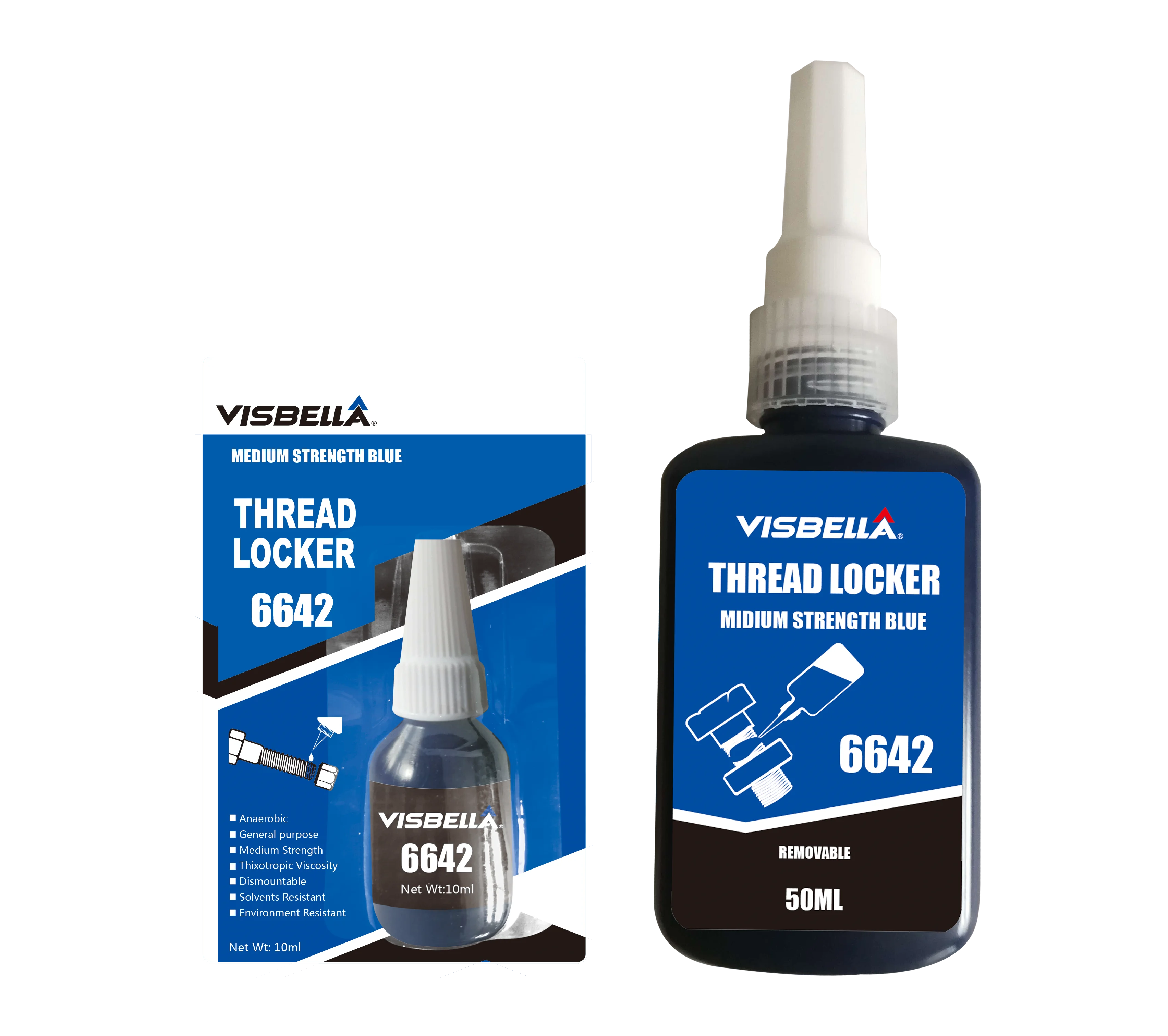 Высокопрочный съемный клей-герметик Visbella с синей нитью