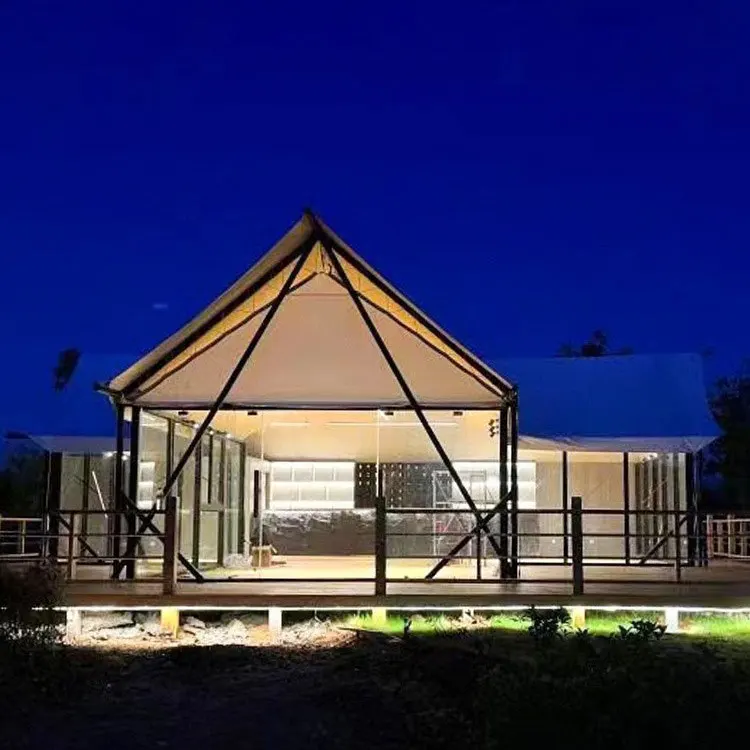 Outdoor Glass Bar Camping Tent Stylish Design Comfort Rain Protection Glass Tent