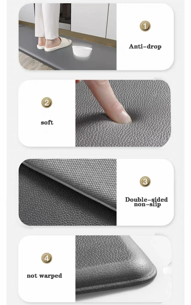 Comfort Anti-slip Salon Office Desk Anti-fatigue PVC Standing Washable Kitchen Floor Anti Fatigue Mat 10mm