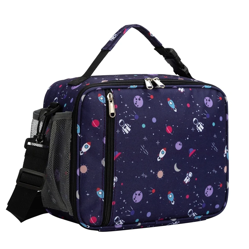 Heopono Female Children Loveliness Printing Picnic Environmental Recyclable Adjustable Shoulder Strap Keep Lunch Cooler Bag