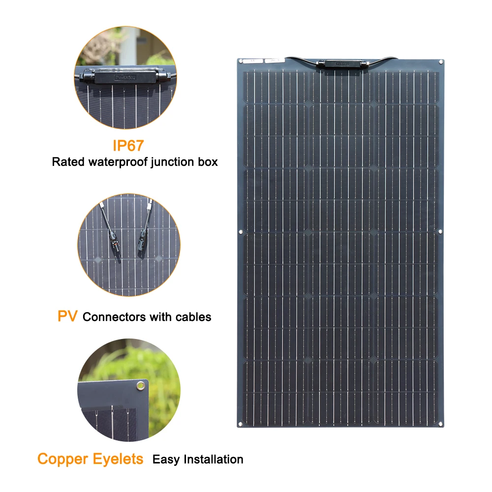 High Quality 100W Solar Panels with Super Transparency ETFE Film