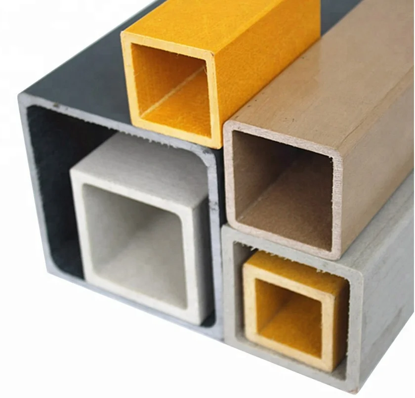 Fiberglass Square/Rectangular Box Section hollow tube/GFRP pipe
