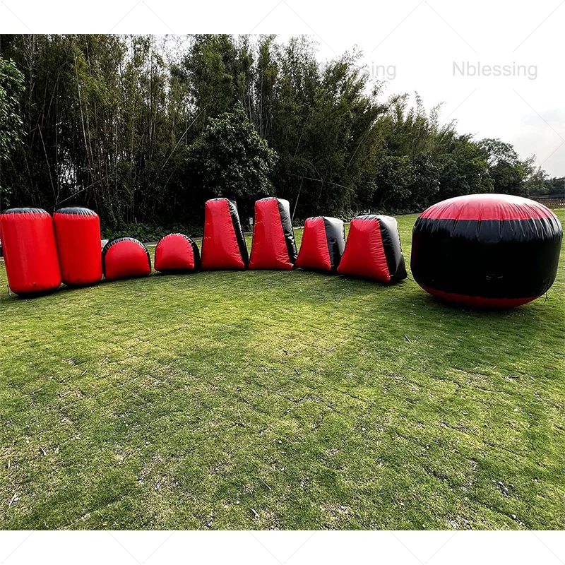 Crazy Outdoor Interactive Inflatable Obstacle air inflatable Bunkers CS Shoot Sport Inflatable Paintball Air Bunkers
