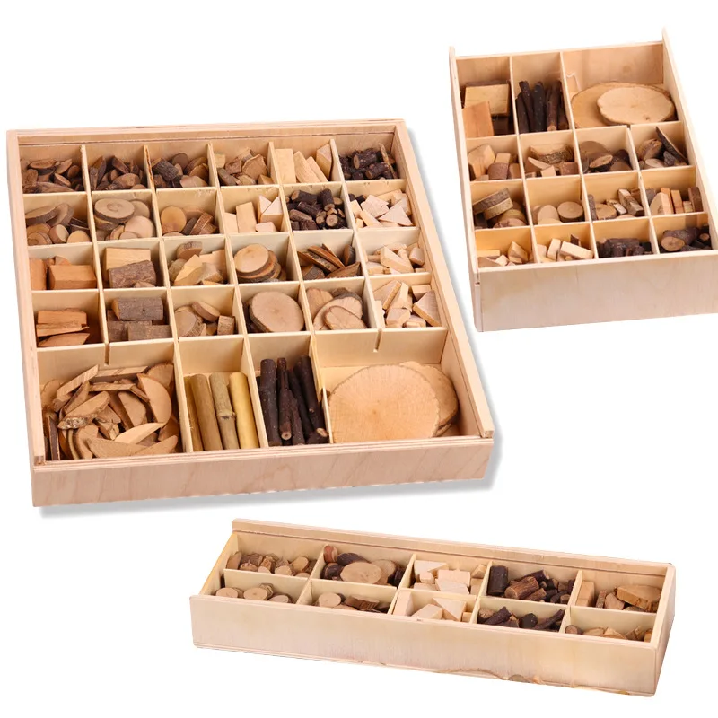 Kids Craft Painting Kit With Wooden Circle And Semi Circle Pieces Diy Handmade Animal Twig Puzzle And Wood Box