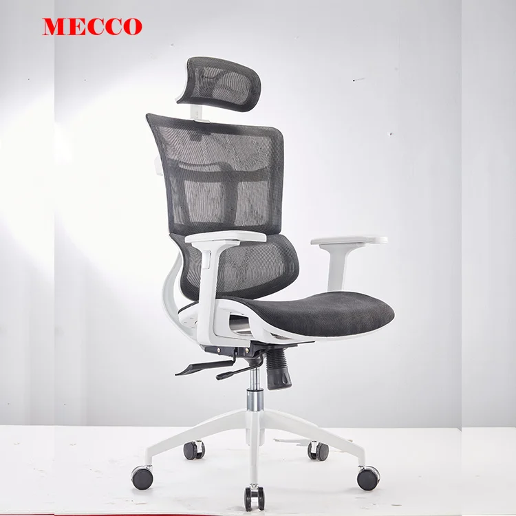 White Frame High Back Mesh Executive Black Computer Chair Ergonomic Office Chair Office Ergonomic Chair Mesh Manager