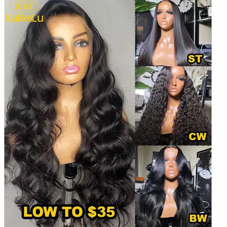 Pre Plucked 5x5 Human Hair Lace Frontal Wig 200% Density Body Wave 13x6 Lace Wig Hd Lace Front Wig With Baby Hair