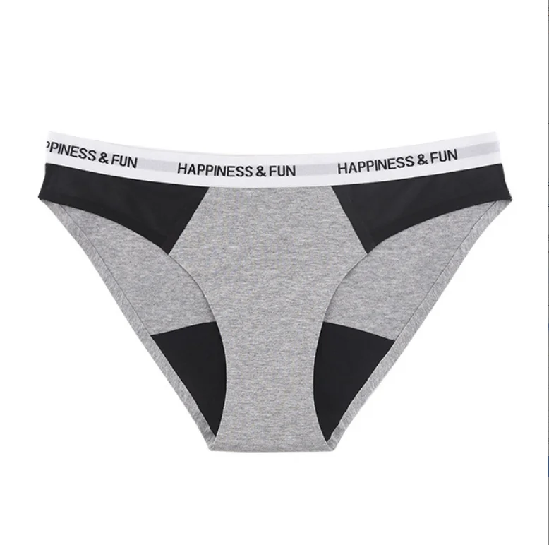 Размер от 12 до 14 лет подростковая для маленьких девочек с мультяшным принтом; Хлопковая Удобная полосы бюстгальтер герметичным физиологическое Нижнее белье Комплект