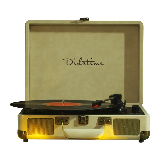 Source Phonograph BT speaker Portable one piece retro vinyl Bluetooth record player