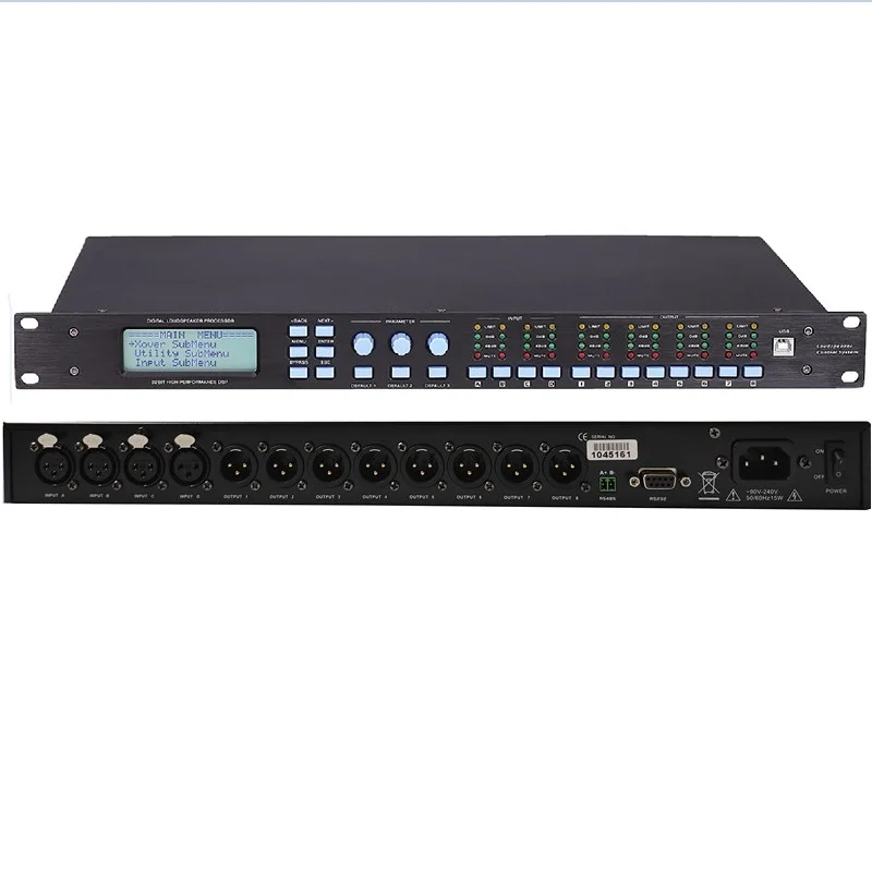 Cinow DSP48 CE Certified audio processor with 30GEQ 1000ms delay USB RS485 Connector