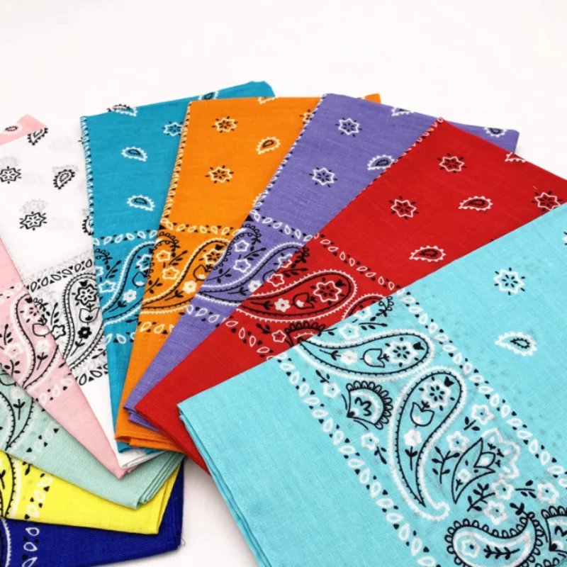 Solid color printed bandana wholesale organic cotton bandana custom cotton bandana for classic paisley