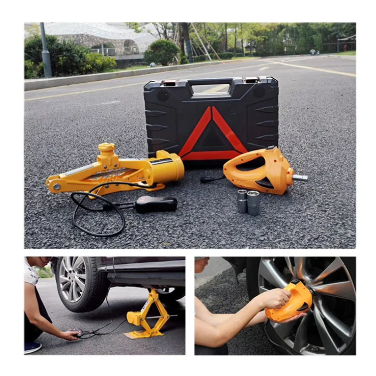 
Wholesales 12V 3 Tons Car Electric Jacks Tire Replacing Tool Hydraulic Floor Jack Set Impact Wrench Auto Lifting Repair Tool 