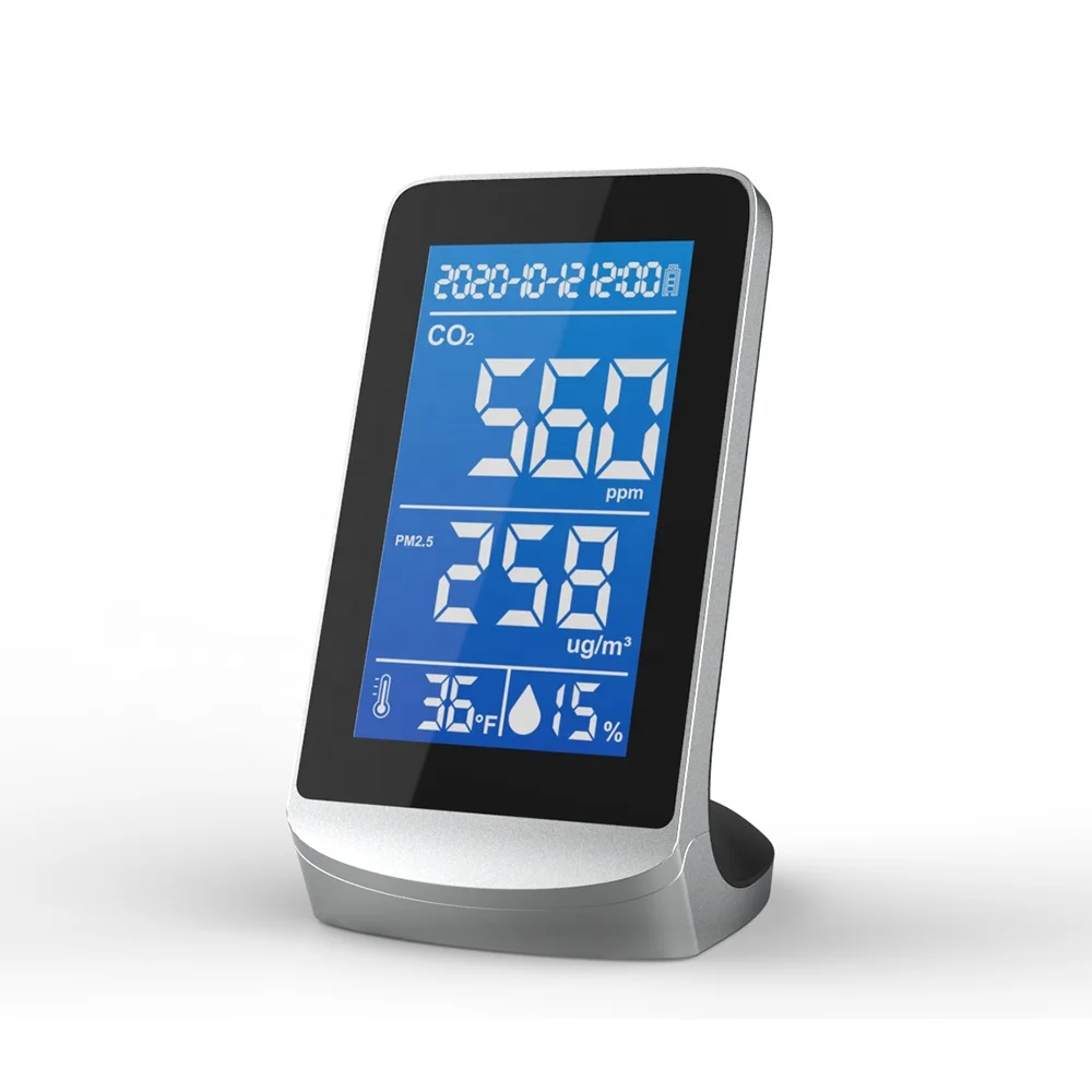 Wholesale Price Carbon Dioxide Detector Wall Monitor Desktop Measurement Device Temperature Humidity Air Gas Monitor Co2 Meter