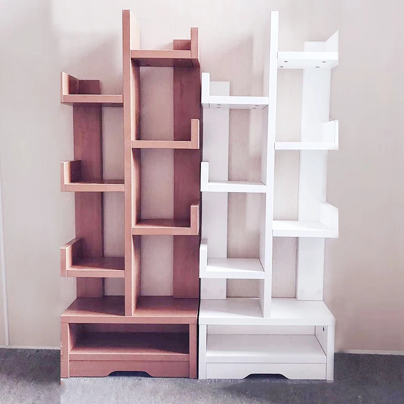 Современный деревянный книжный шкаф мебель белая книжная полка для гостиной