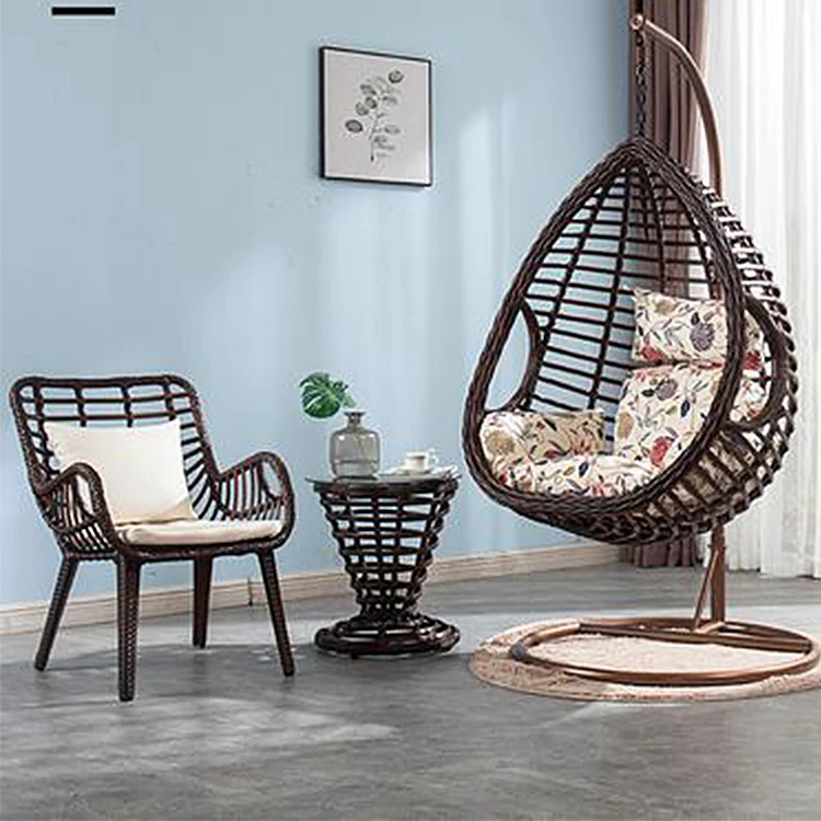 China Portable Swing Chair For Living Room Garden Swing Convenient Hanging Egg Chair With Cushion