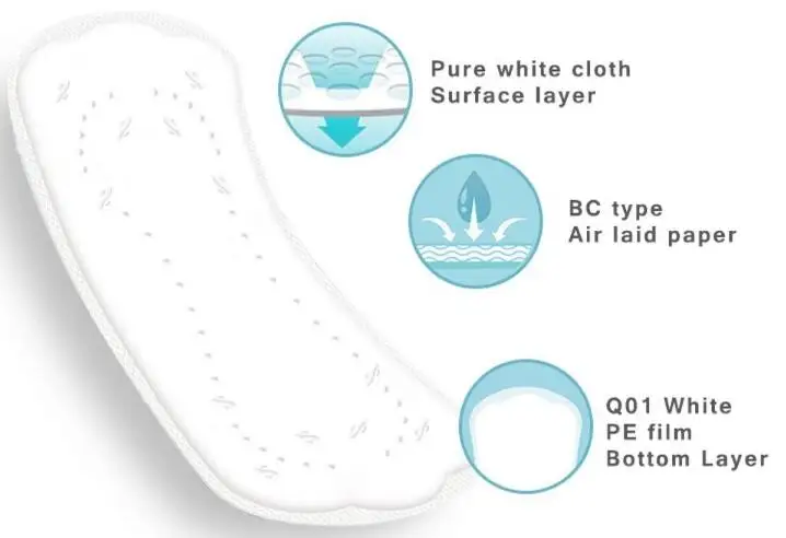 Maxi Super Large Overnight Absorption Eco friendly Sanitary Napkin with Wing