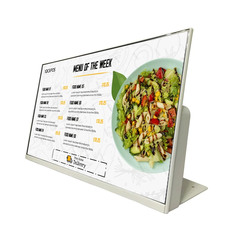 New 24 Inch Desktop Restaurant Electronic Menu Board Advertising Led Digital Display