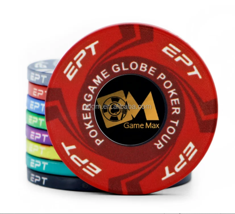 500pcs  *EPT 10g Ceramic  Poker Chip Set with Black ABS  or Sliver Aluminum   Case/Casino Poker Set
