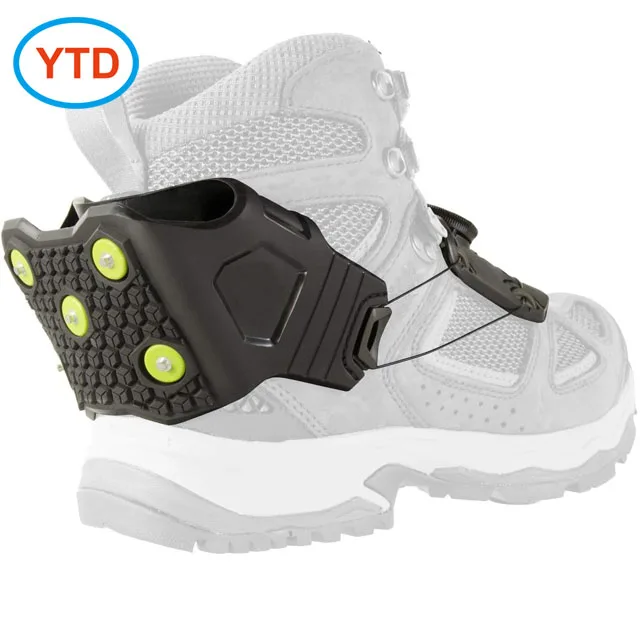 Discrete Cleat Snow Boots anti slip ice cleats with Ice Grip Heel Stud and Carbide Sole Rod Winter Sports Accessories for Ladies