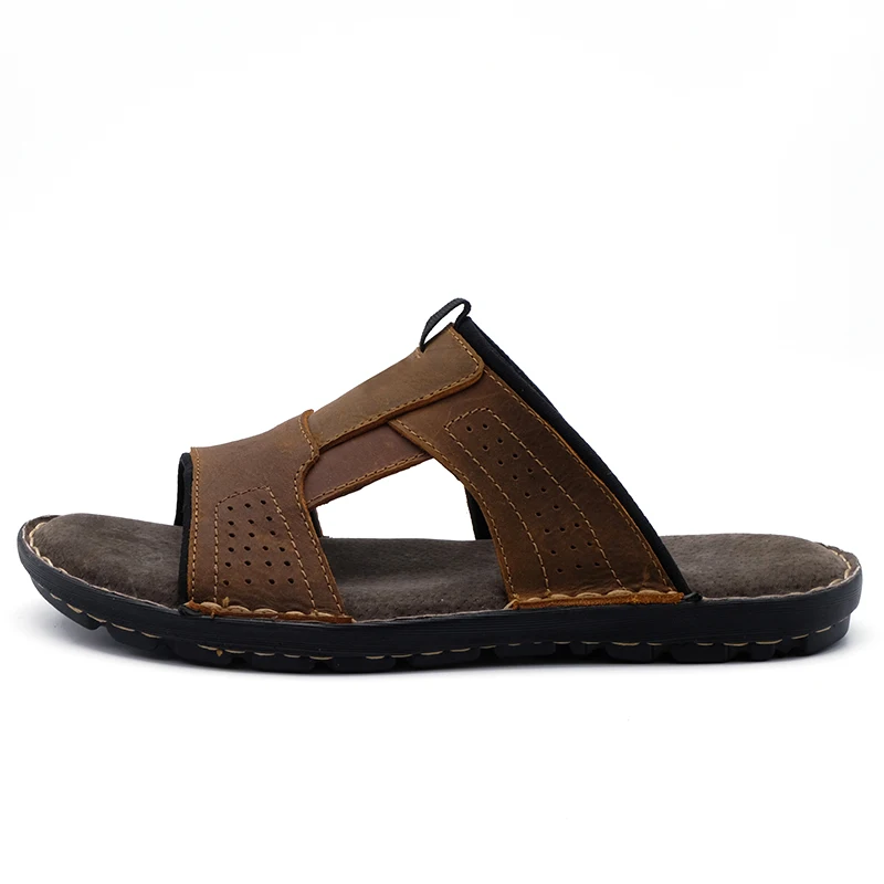 
Мужские кожаные сандалии из искусственной свиной кожи с пенным наполнителем с эффектом памяти 