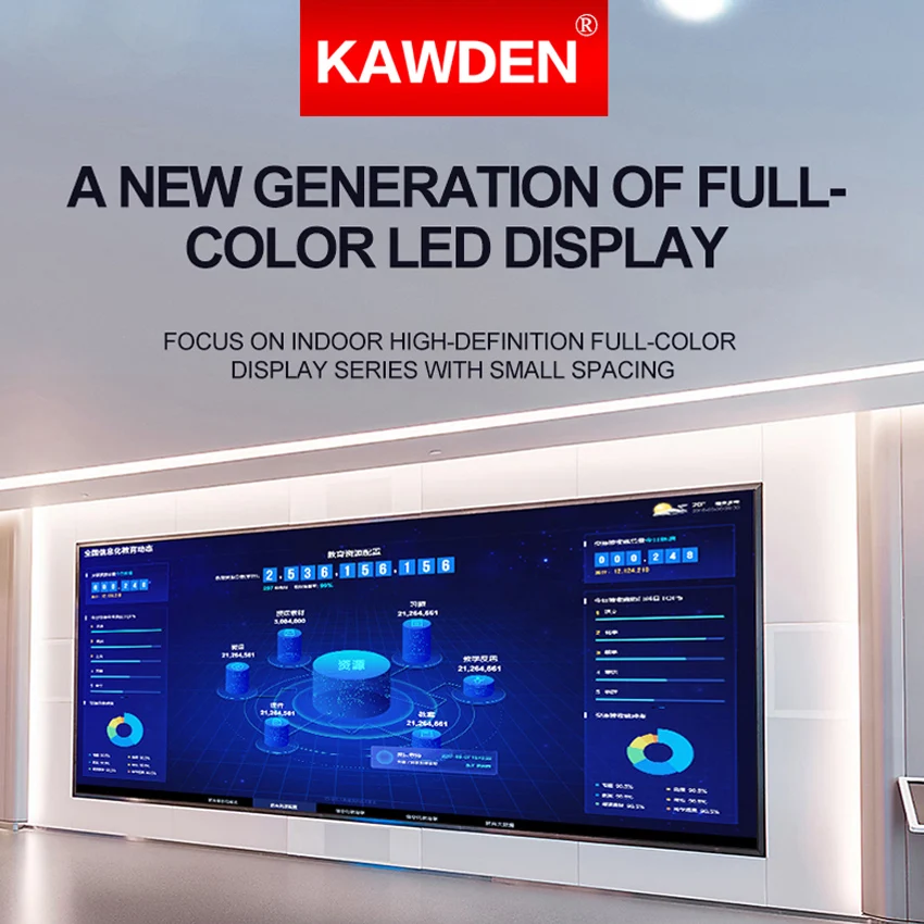 KAWDEN Indoor Fixed Installation 4K LED Film Display Screen with Turnkey Solution for Commercial Advertising
