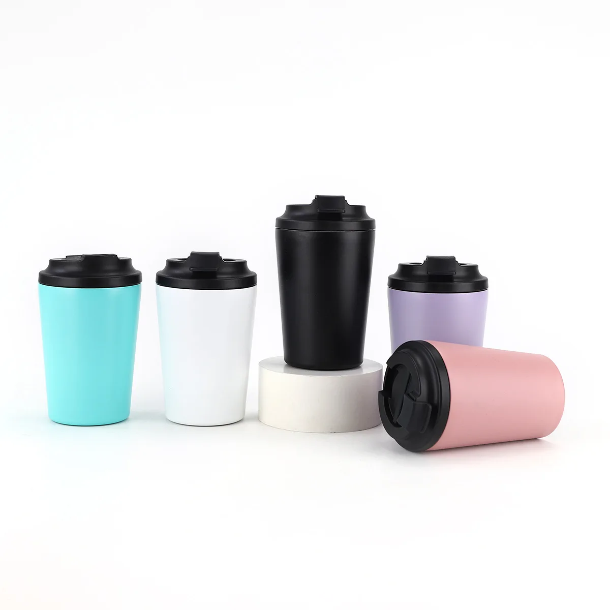 Wholesale Double Wall Stainless Steel Water Bottle BPA free Portable Mini Tumbler Insulated 8oz&12oz Coffee Mugs with Lid