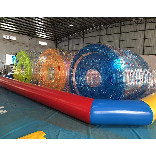 Hot Sell Wheel Custom Water Roller inflatable water ball game for adult
