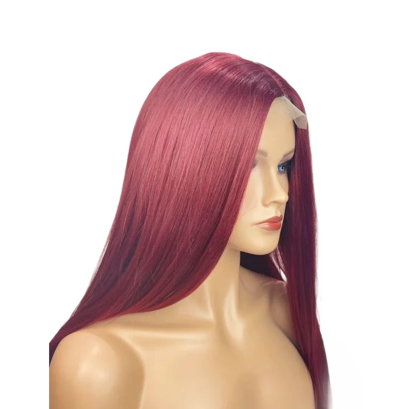 Wholesale Fashion Row Party High Quality Lace Front Synthetic Hair Wigs Cheap Price Medium Heat Resistant Synthetic Hair Wigs