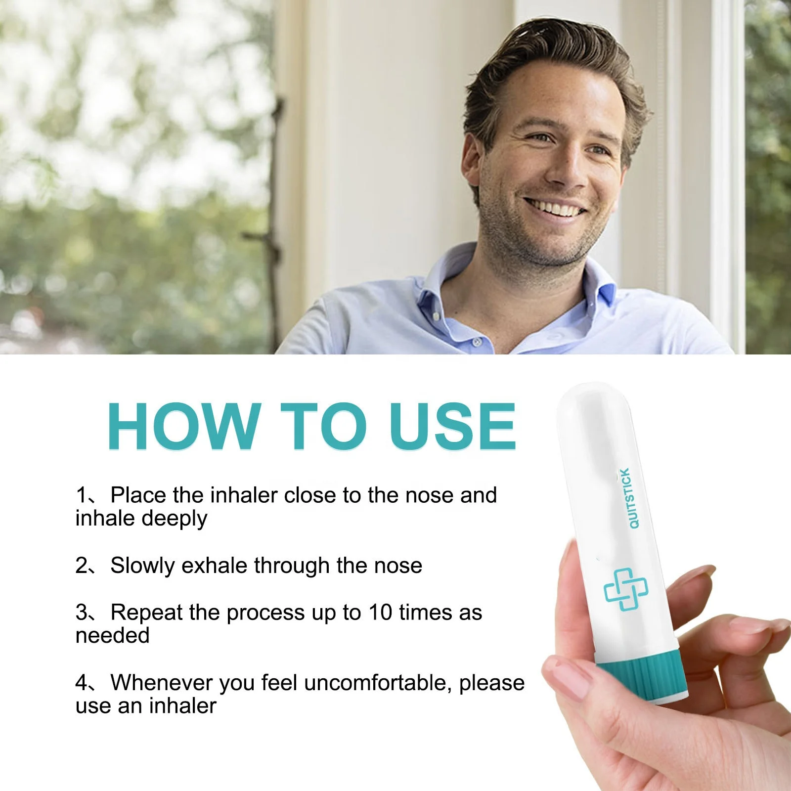 hot sale quit smoking stick products relieve congestion nose clean body care nasal inhaler stick