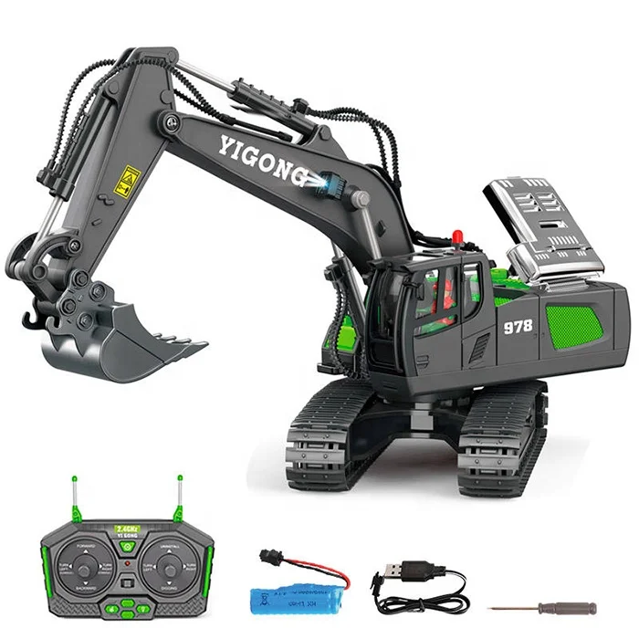 2.4ghz 1/20 Metal Alloy mini Remote Control Excavator yingong rc control construction engineer machine Vehicles Rc toy Truck