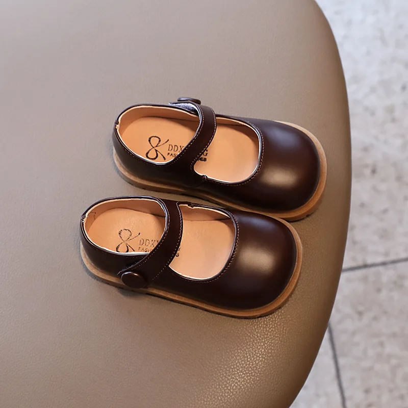 Осень 2022, новинка, Детская Классическая обувь для девочек 1-3-6 лет, обувь принцессы с мягкой подошвой, Детская школьная обувь на платформе