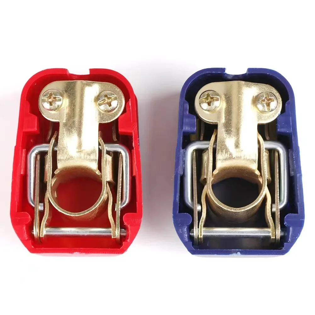 1 pair positive & negative electrode quick release lift off connector clamps car battery terminals