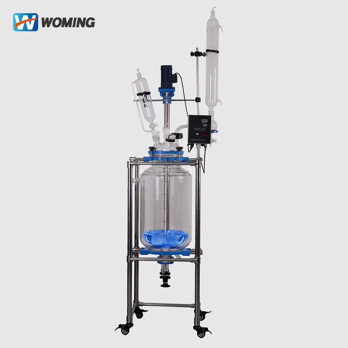China Factory Price In Sock Fast Delivery 100L Laboratory Chemical Jacketed Glass Reactor