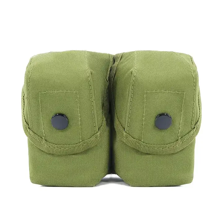Nylon Smoke Dummy MOLLE Bag Magazine Tool Holder Tactical Double Frag Grenade Pouch