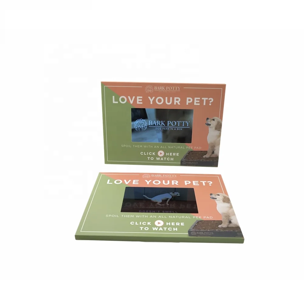 5.0 Inch IPS Screen Promotional Video Brochure TV Card With Stander