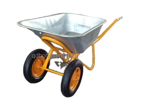 Russia Ukraine East Europe market model double wheel wheelbarrow wb6404b