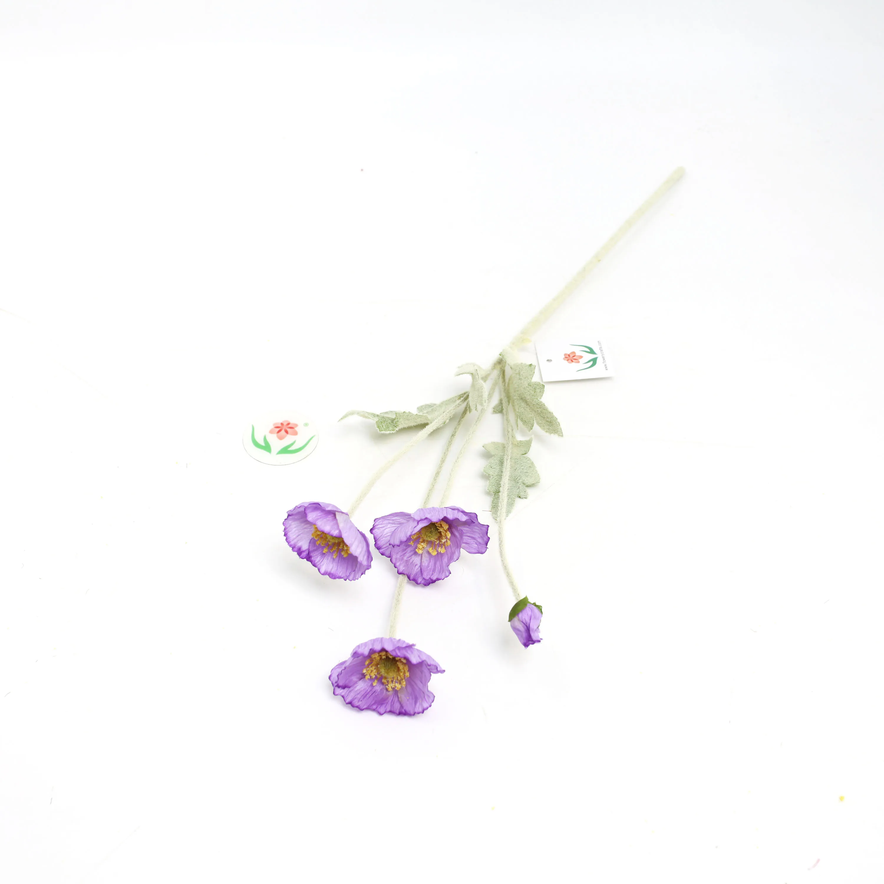 Wholesale Artificial Flowers Flocking Poppy Cosmos for Wedding Home Party Hotel Interior Decoration