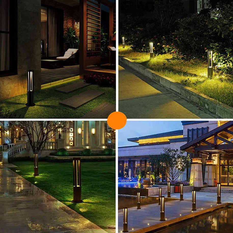 Modern Ip65 Waterproof Solar Lawn Lamp Low Voltage Outdoor Solar Garden Led Bollard Light For Hotel Lighting