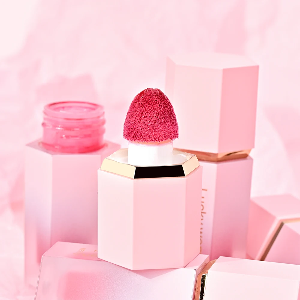 Jelly Blush Custom Logo Cream Blush Stick Blusher Private Label With Puff