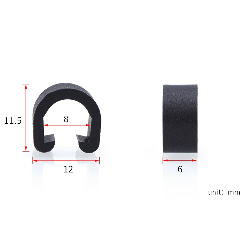 100pcs Plastic Bicycle Brake Cable Buckle Bike Disc Brake Cable Pipe Line Clip Cable House Buckle