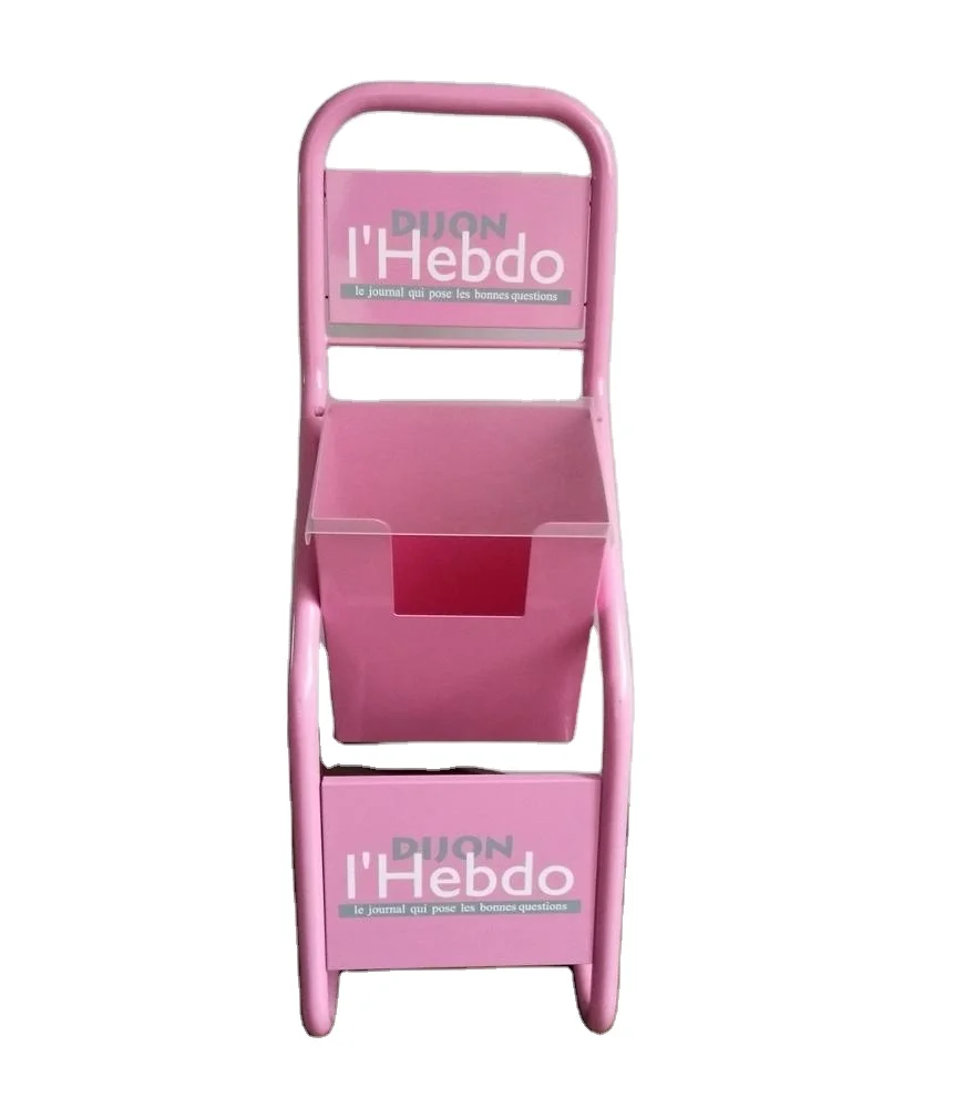 Magazine Display cart moveable newspaper book sheet box/rack.