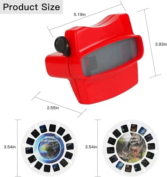 Science Educational Photo Slide Viewer 3D Viewer Machine View Master Viewfinders Toys for Kids with Film Reels